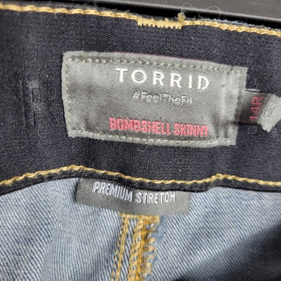 Torrid Distressed Bomshell Skinny Jeans - Picture 7 of 10